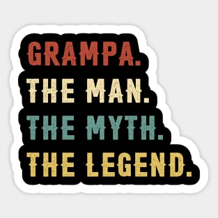 Fathers Day Gift Grampa The Man The Myth The Legend Sticker